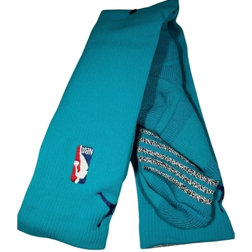 Air Jordan NBA Authentic Knee High Socks Teal Blue Dri-FIT Mens 12/15